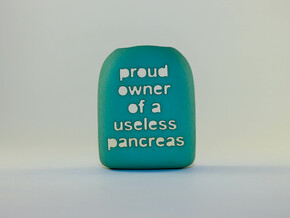 Proud Owner of a Useless Pancreas in Green Processed Versatile Plastic