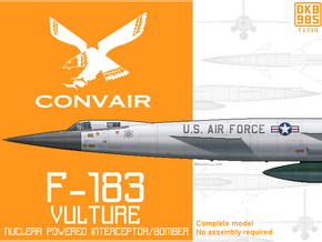 F-183 Vulture Nuclear Interceptor/Bomber in Black Natural Versatile Plastic