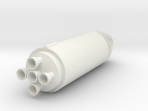 1:288 Saturn V Rocket Stage 2 in White Natural Versatile Plastic