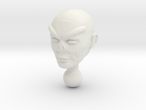 Galactic Defender Shaitan Unmasked Head in White Natural Versatile Plastic