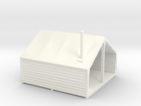 HO Scale Minner's Tent Cabin in White Processed Versatile Plastic
