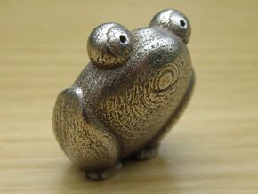 Pocket frog (v1) in Polished Bronzed-Silver Steel