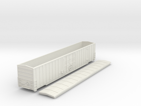 60-foot Gunderson Express boxcar Nscale 6040Series in White Natural Versatile Plastic