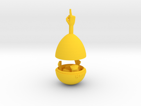 The Proclaim-O-Matic Wobbling Desk Toy in Yellow Processed Versatile Plastic