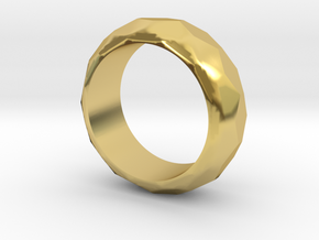 Faceted Men's Band in Polished Brass: 5.5 / 50.25