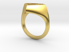 Superman Ring in Polished Brass: 5.5 / 50.25