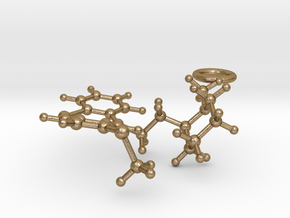Thioridazine Keychain in Polished Gold Steel