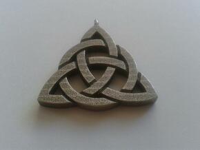 Triquetra / Trinity Knot in Polished Bronzed Silver Steel