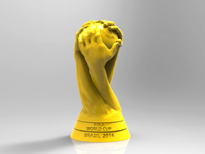 FIFA World Cup Brazil 2014 Logo Cup Design 15cm in Yellow Processed Versatile Plastic