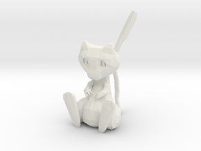 Low Poly Mew in White Natural Versatile Plastic