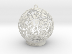 Flower Kaleidoscope Ornament in White Natural Versatile Plastic