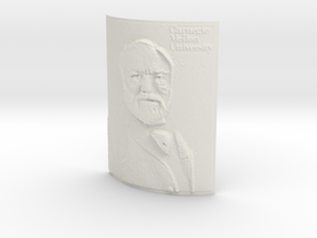 Andrew Carnegie CMU Curved Lithophane in White Natural Versatile Plastic: Medium