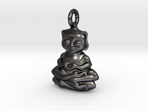 Bug Buddha  in Polished and Bronzed Black Steel