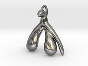 The Clitoris Pendant in Polished Silver