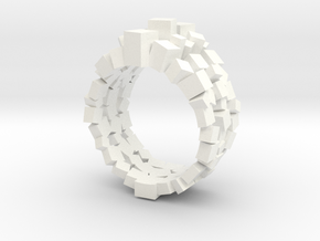 Triple Prism Ring  in White Processed Versatile Plastic: 7 / 54