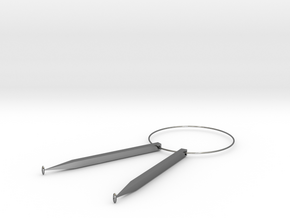 攜帶型筷子吊飾(Portable chopsticks charm) in Polished Silver: Medium