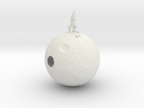 滿月Full moon in White Natural Versatile Plastic: Small