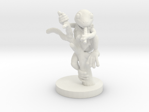 Grung with Blowpipe (small humanoid) in White Natural Versatile Plastic