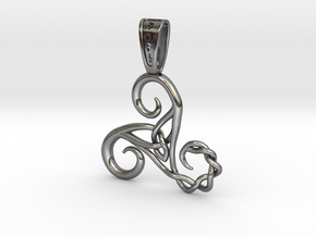 Celtic Womanhood Pendant in Polished Silver