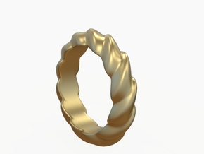 Wavy Ring in 14k Gold Plated Brass: 7 / 54