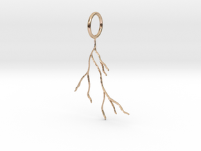 Tree Roots Pendant in 14k Rose Gold