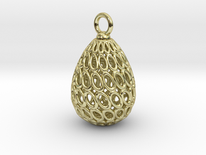 Egg Pendant in 18k Gold Plated Brass