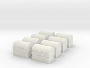 Chests(8 Ct) 28mm Scale in White Natural Versatile Plastic