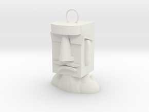 Easter Island Stone Statue (cool)  in White Natural Versatile Plastic