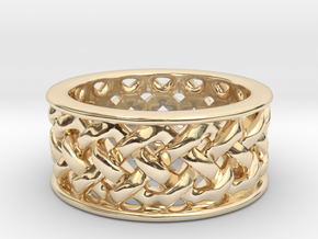 Knotwork Ring - complex in 14K Yellow Gold: 12.5 / 67.75