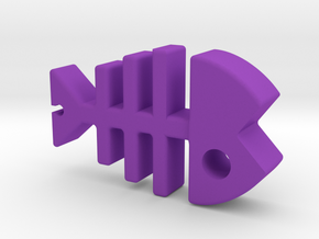 魚骨頭型整線器 in Purple Processed Versatile Plastic