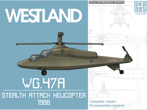 Westland WG.47A Stealth Attack Helicopter in Black Natural Versatile Plastic: 1:144