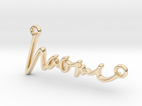 Naomi Script First Name Pendant in 14k Gold Plated Brass