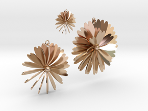 Flowers in 14k Rose Gold Plated Brass