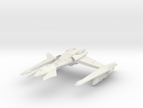 Klingon BarTar Class WarCruiser in White Natural Versatile Plastic
