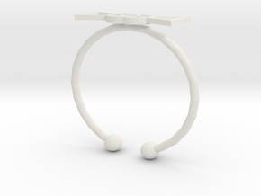 Elapse Ring in White Natural Versatile Plastic