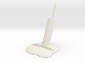 Melting popsicle phone stand in White Natural Versatile Plastic