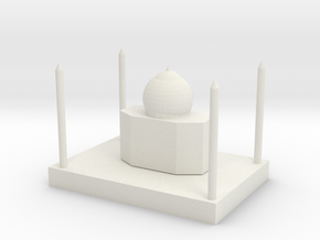 simple buildings-Taj Mahal in White Natural Versatile Plastic