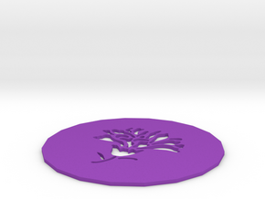 Carnation Coaster in Purple Processed Versatile Plastic