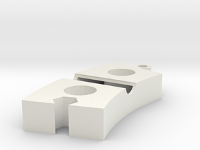 Calligraphy Pen Rest and Ink Cup Holder, "Puzzle" in White Natural Versatile Plastic