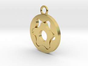 Gerotor Earring 6:5 ratio in Polished Brass