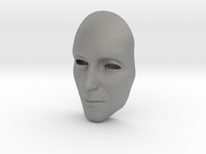 Blank Venetian Mask - Male 1 (Flatback) in Gray PA12