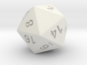 D20 Dice Custom Letter, Choose Letters you want! in White Natural Versatile Plastic