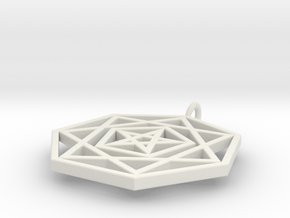 HeptaPenta Amulet in White Natural Versatile Plastic