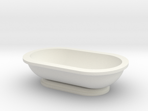 Scale Model Modern Bathroom Tub  in White Natural Versatile Plastic: 1:12