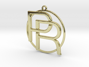 P&R Monogram in 18k Gold Plated Brass