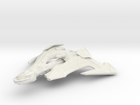 Klingon Ka'Des Class  Destroyer in White Natural Versatile Plastic
