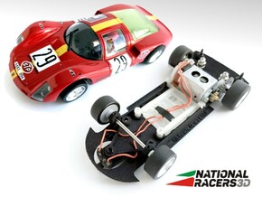 3D Chassis - Fly Porsche Carrera 6 (SW/Inline) in Black PA12