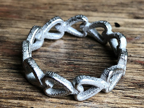 Valentine Ring in Polished Nickel Steel: 12.75 / 68.375