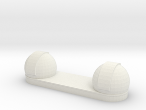 Keck Observatory 1:1000 scale model in White Natural Versatile Plastic