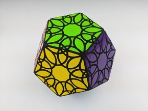 Mandala Dodecahedron Core in White Natural Versatile Plastic